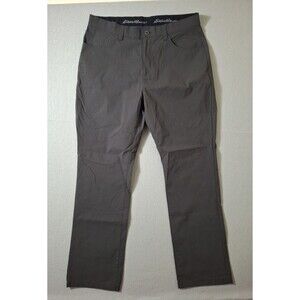 Eddie Bauer Pants Size 38X32 Black Adventure Trek Straight Hiking Stretch